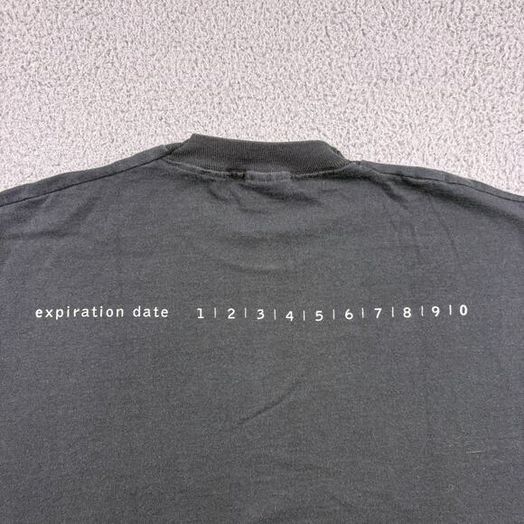 VTG MTV Shirt Mens L Black USA Fruit The Loom Pre Shrunk Egg Single Stitch 90s - Picture 4 of 12